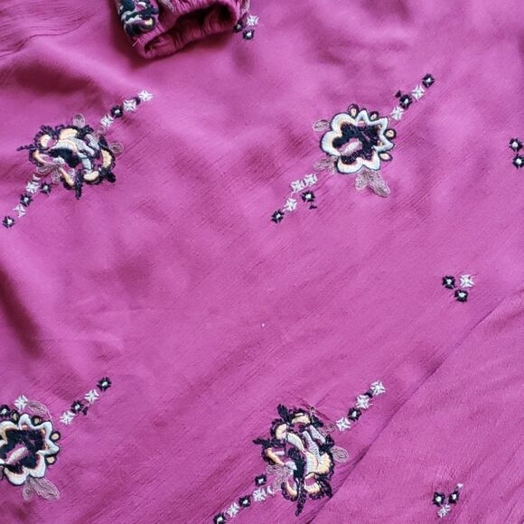 Free People Embroidered Long Sleeve Tunic Dress - Picture 3 of 7